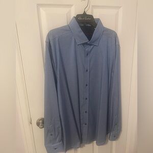 NWT ROBERT GRAHAM Men's Blue Johnathan Button-Up Dress Shirt 3X
